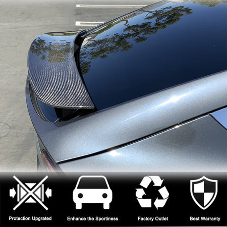 Tesla Model X 2016-2023 Rear Trunk Spoiler Carbon Fiber-Ahacarbon
