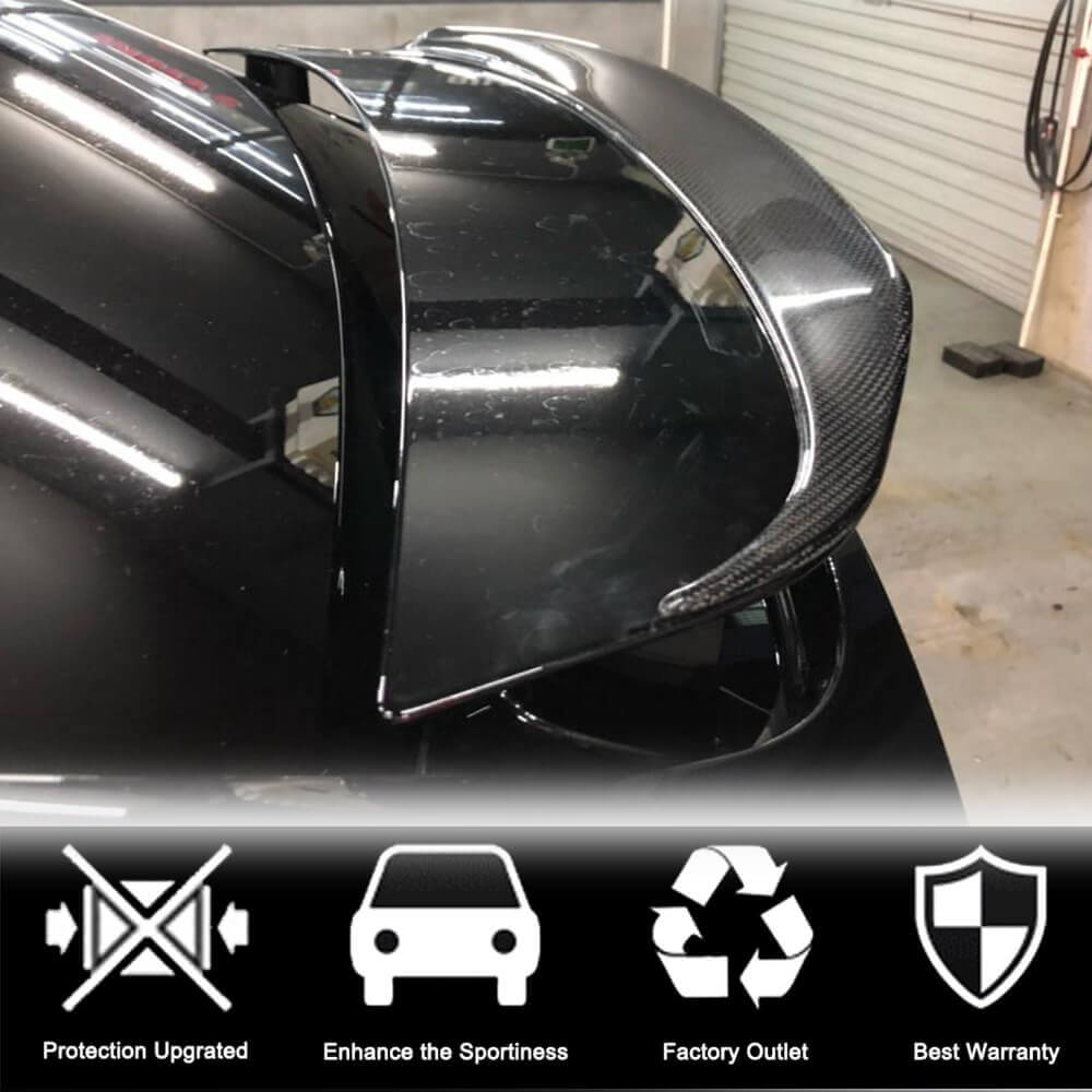 Tesla Model X 2016-2023 Rear Trunk Spoiler Carbon Fiber-Ahacarbon