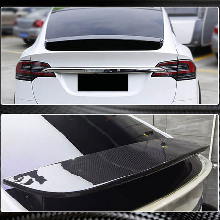 Tesla Model X 2016-2023 Rear Trunk Spoiler Carbon Fiber-Ahacarbon