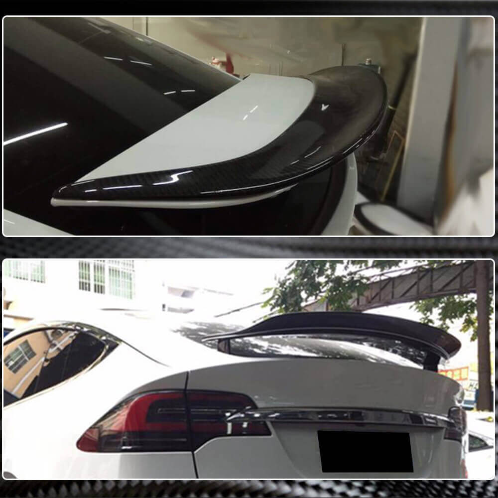 Tesla Model X 2016-2023 Rear Trunk Spoiler Carbon Fiber-Ahacarbon