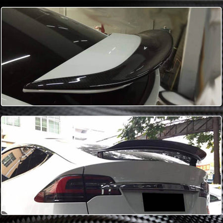 Tesla Model X 2016-2023 Rear Trunk Spoiler Carbon Fiber-Ahacarbon