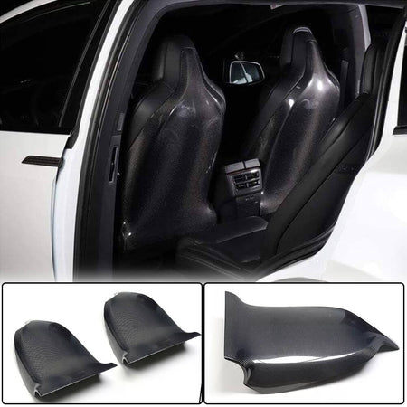 Tesla Model X Sport Utility 2016-2020 Front Seatback Cover 2pcs Carbon Fiber-Ahacarbon
