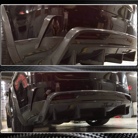 Tesla Model X Sport Utility 2016-2020 Rear Bumper Splitters Carbon Fiber-Ahacarbon