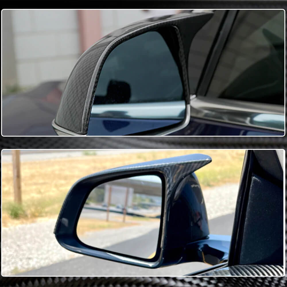Tesla Model Y 2020+ Mirror Covers LHD Pair Add-on Dry Carbon Fiber-Ahacarbon