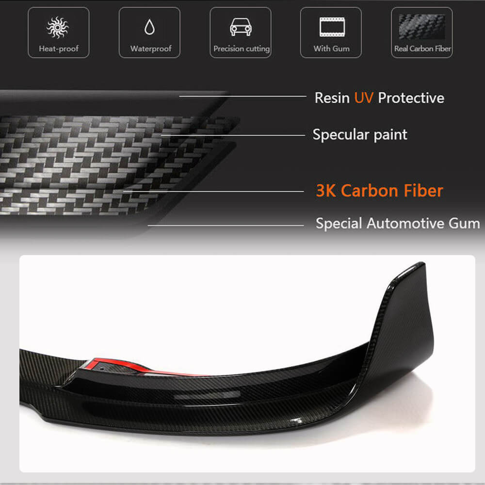 Tesla Model Y 2019-2022 Front Bumper Lip Carbon Fiber-Ahacarbon