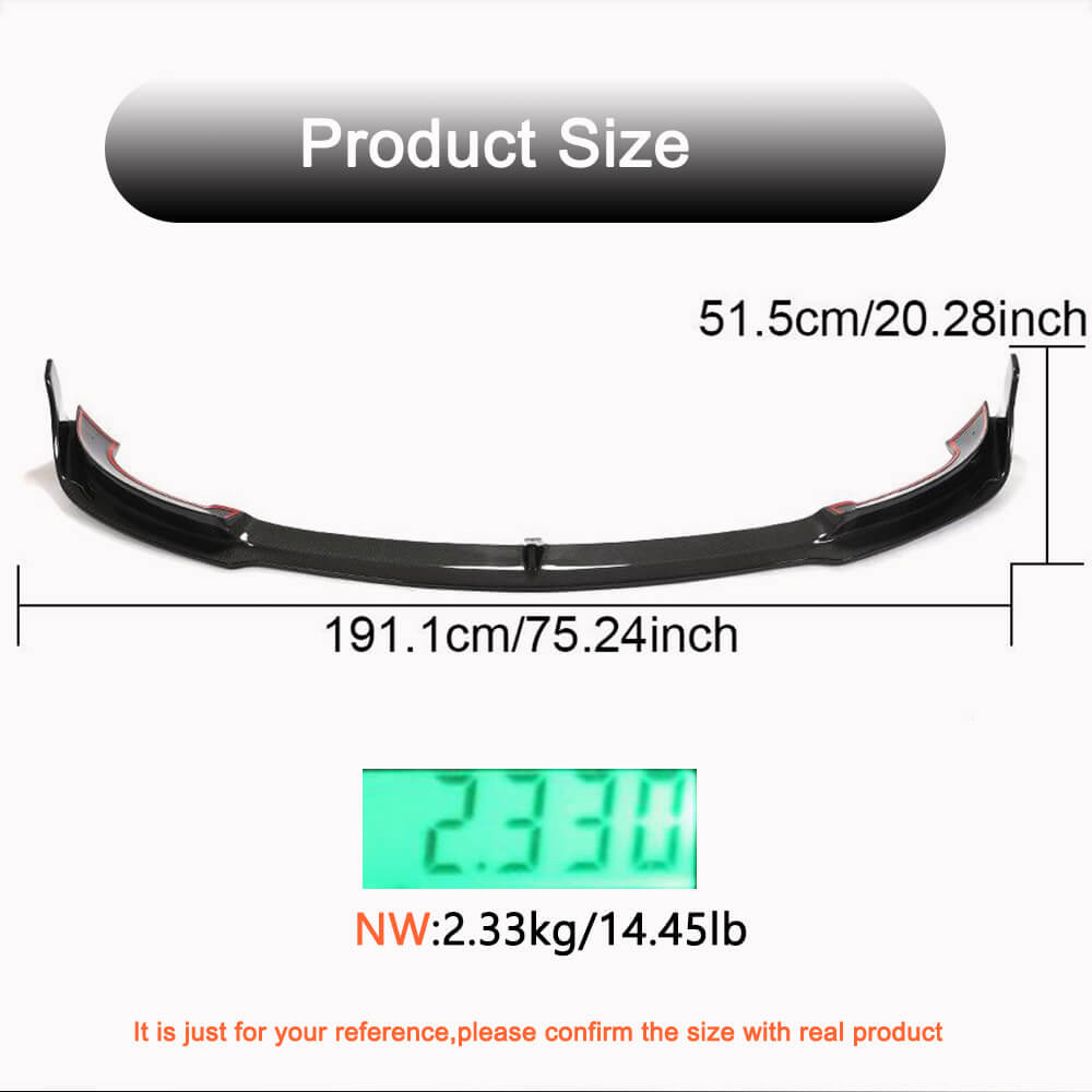 Tesla Model Y 2019-2022 Front Bumper Lip Carbon Fiber-Ahacarbon