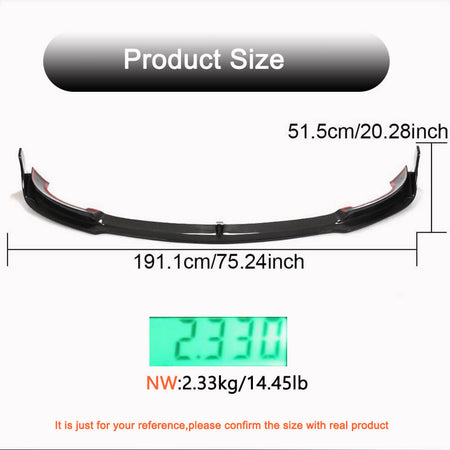 Tesla Model Y 2019-2022 Front Bumper Lip Carbon Fiber-Ahacarbon
