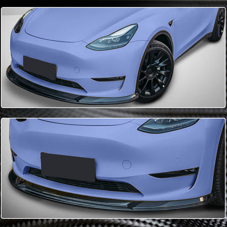 Tesla Model Y Sport Utility 2019-2024 Front Bumper Lip Carbon Fiber-Ahacarbon
