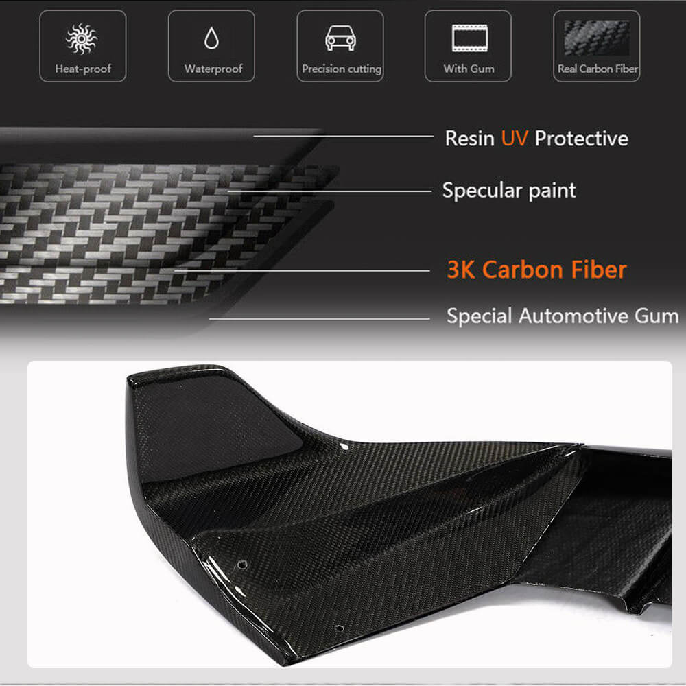 Tesla Model Y 2019+ Rear Bumper Diffuser Carbon Fiber-Ahacarbon