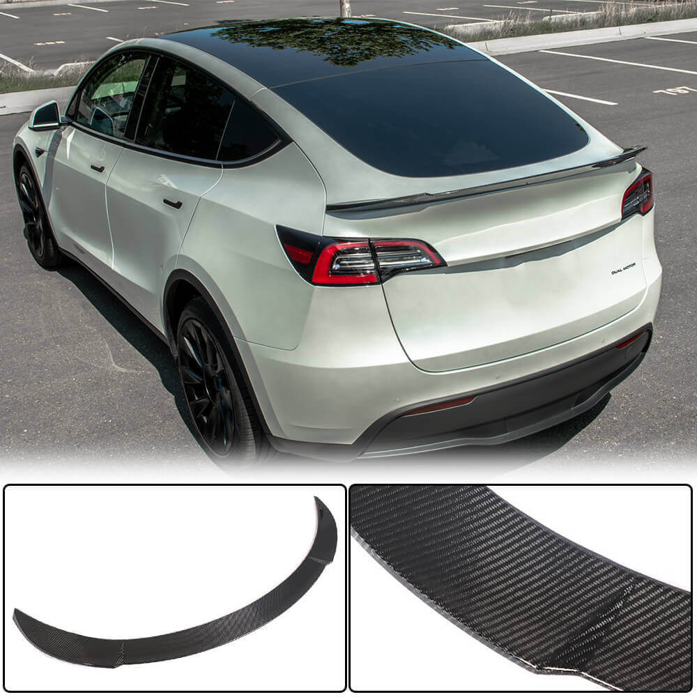 Tesla Model Y 2020UP Rear Trunk Spoiler Carbon Fiber-Ahacarbon