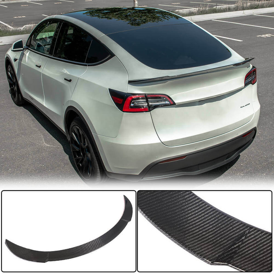 Tesla Model Y 2020UP Rear Trunk Spoiler Carbon Fiber-Ahacarbon