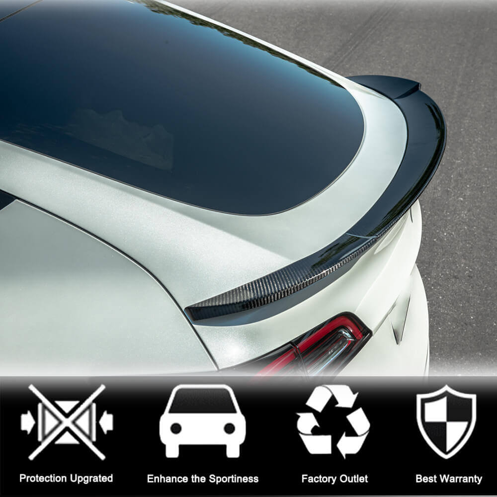 Tesla Model Y 2020UP Rear Trunk Spoiler Carbon Fiber-Ahacarbon