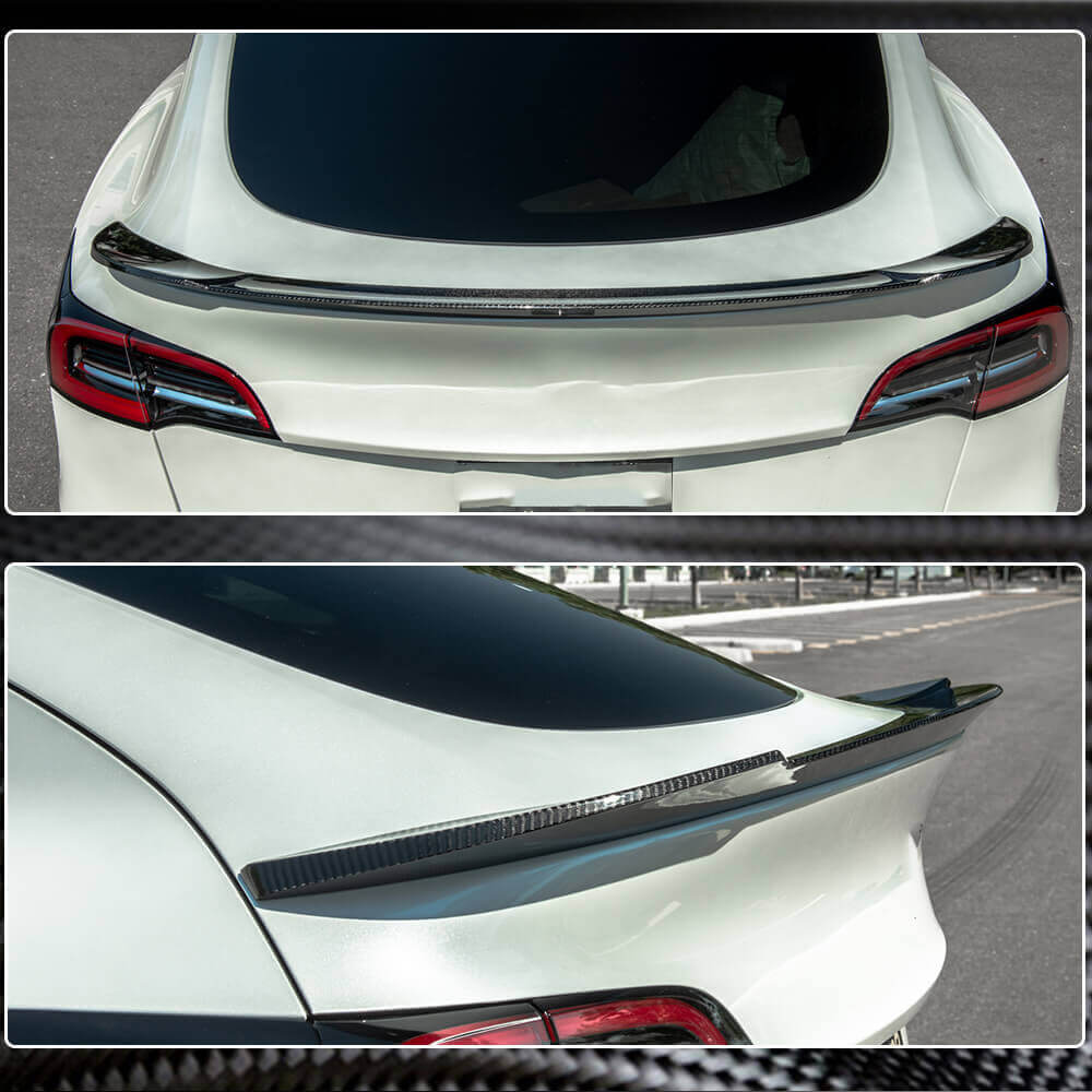 Tesla Model Y 2020UP Rear Trunk Spoiler Carbon Fiber-Ahacarbon