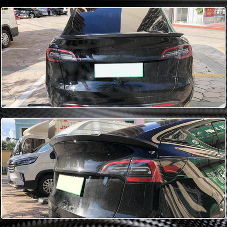 Tesla Model Y 2020UP Rear Trunk Spoiler Carbon Fiber-Ahacarbon