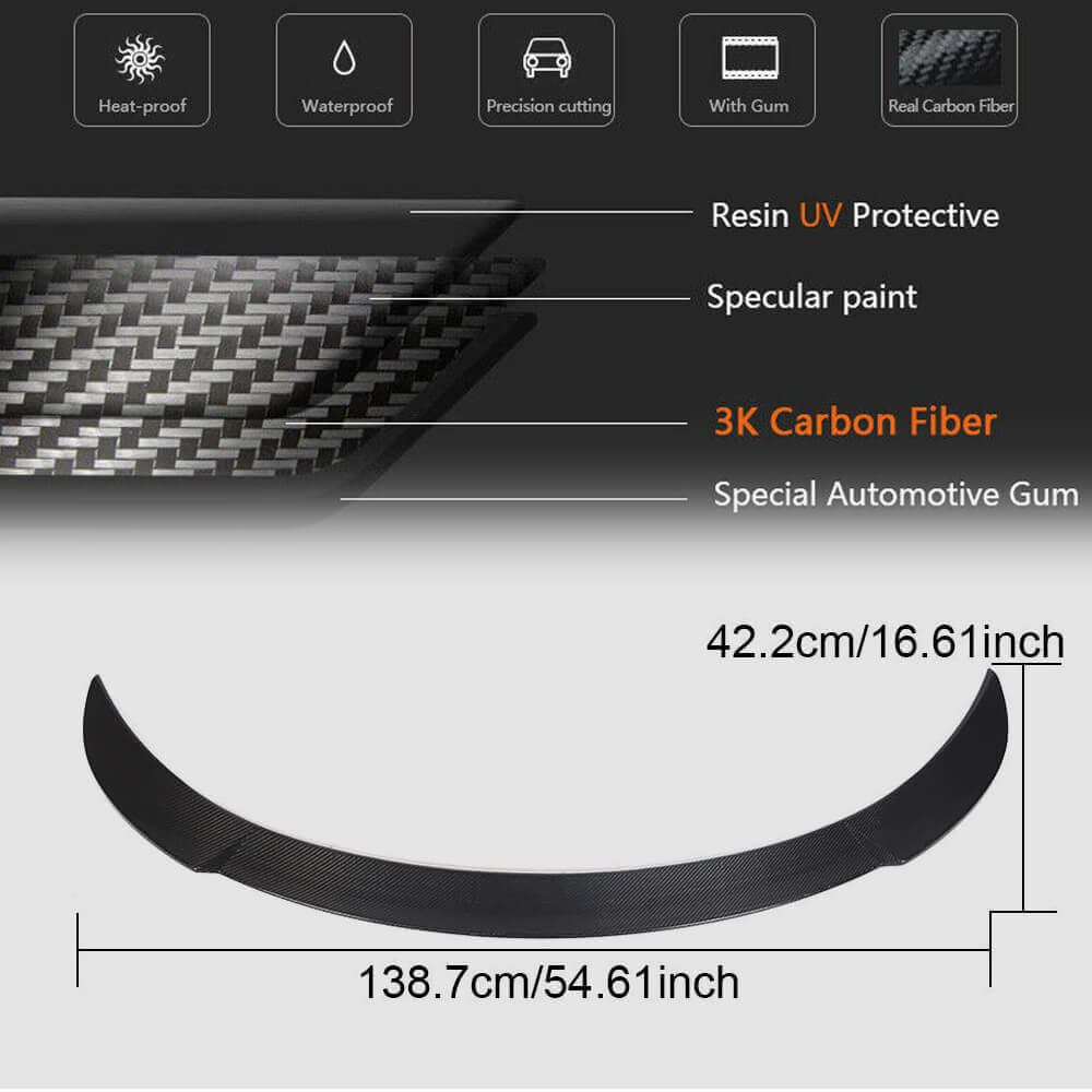 Tesla Model Y 2020UP Rear Trunk Spoiler Carbon Fiber-Ahacarbon