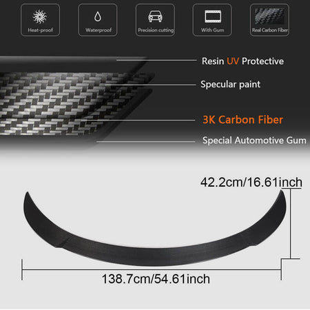 Tesla Model Y 2020UP Rear Trunk Spoiler Carbon Fiber-Ahacarbon