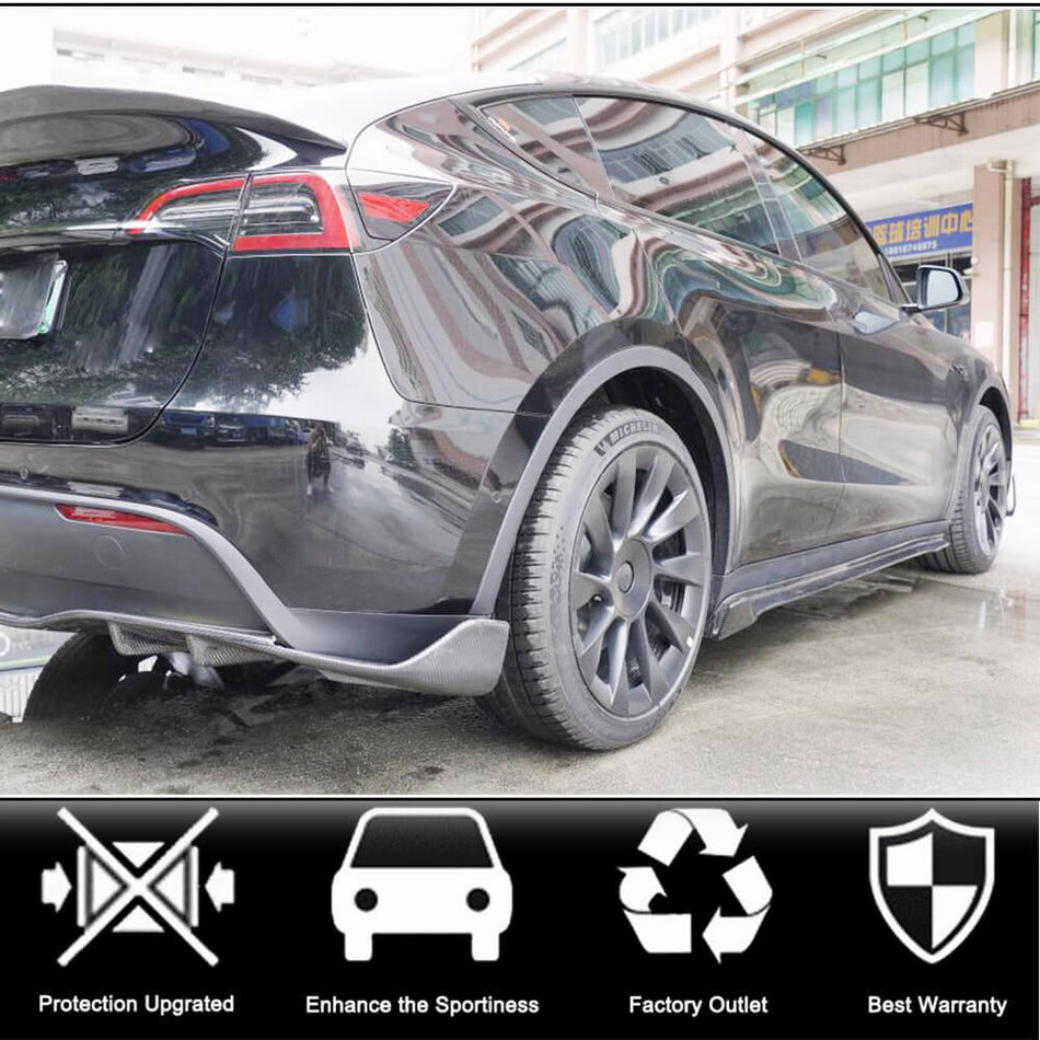 Tesla Model Y 2019+ Side Skirts Carbon Fiber-Ahacarbon