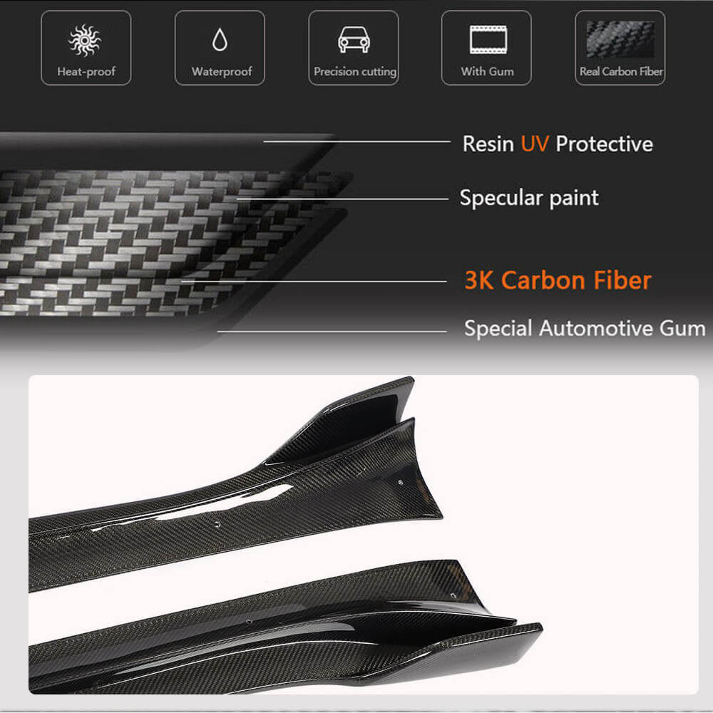 Tesla Model Y 2019+ Side Skirts Carbon Fiber-Ahacarbon