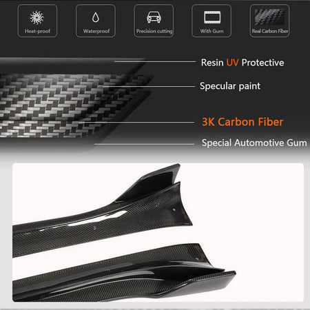 Tesla Model Y 2019+ Side Skirts Carbon Fiber-Ahacarbon