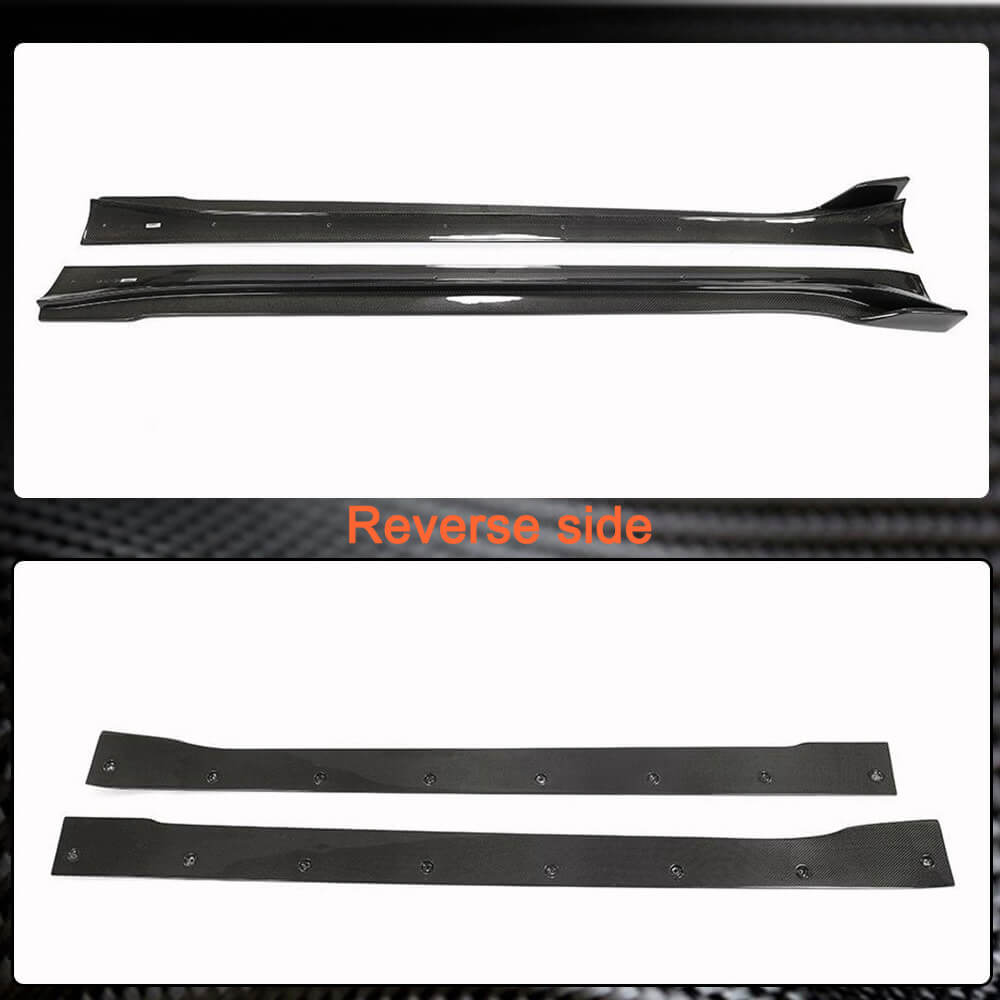 Tesla Model Y 2019+ Side Skirts Carbon Fiber-Ahacarbon