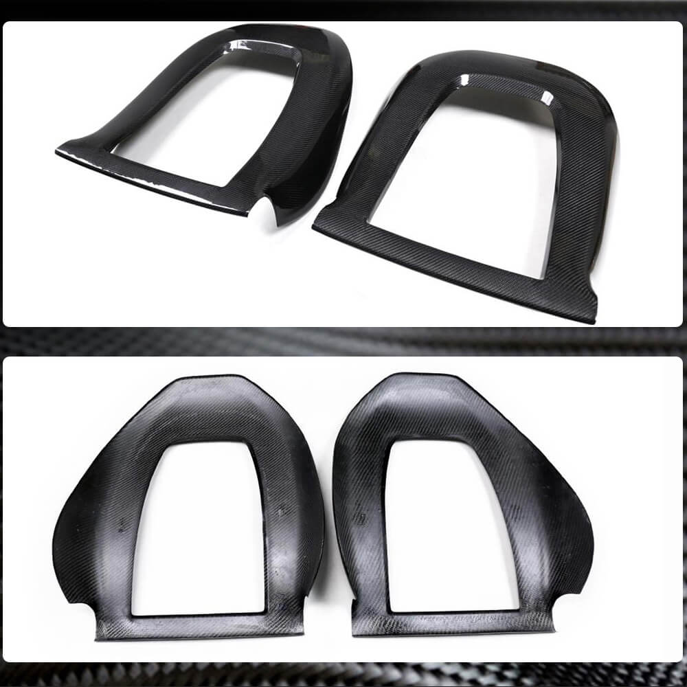 Tesla Model Y 2020+ Racing Seat Back Cover Dry Carbon Fiber-Ahacarbon