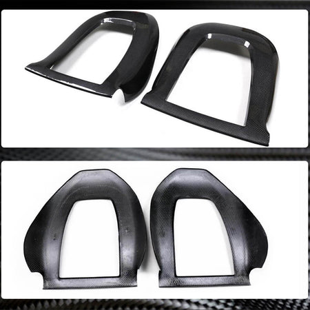 Tesla Model Y 2020+ Racing Seat Back Cover Dry Carbon Fiber-Ahacarbon