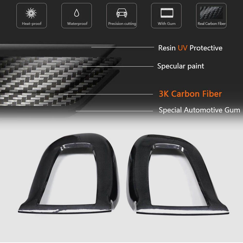 Tesla Model Y 2020+ Racing Seat Back Cover Dry Carbon Fiber-Ahacarbon
