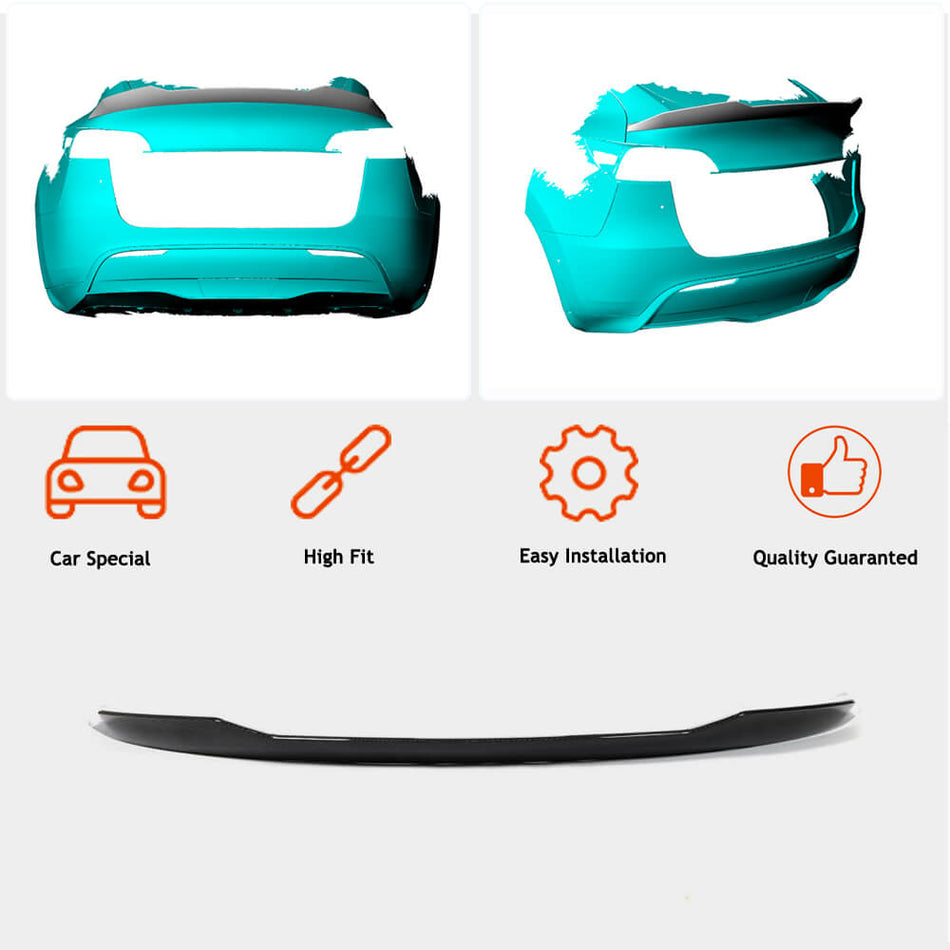 Tesla Model Y 2020UP Rear Trunk Spoiler Dry Carbon Fiber-Ahacarbon