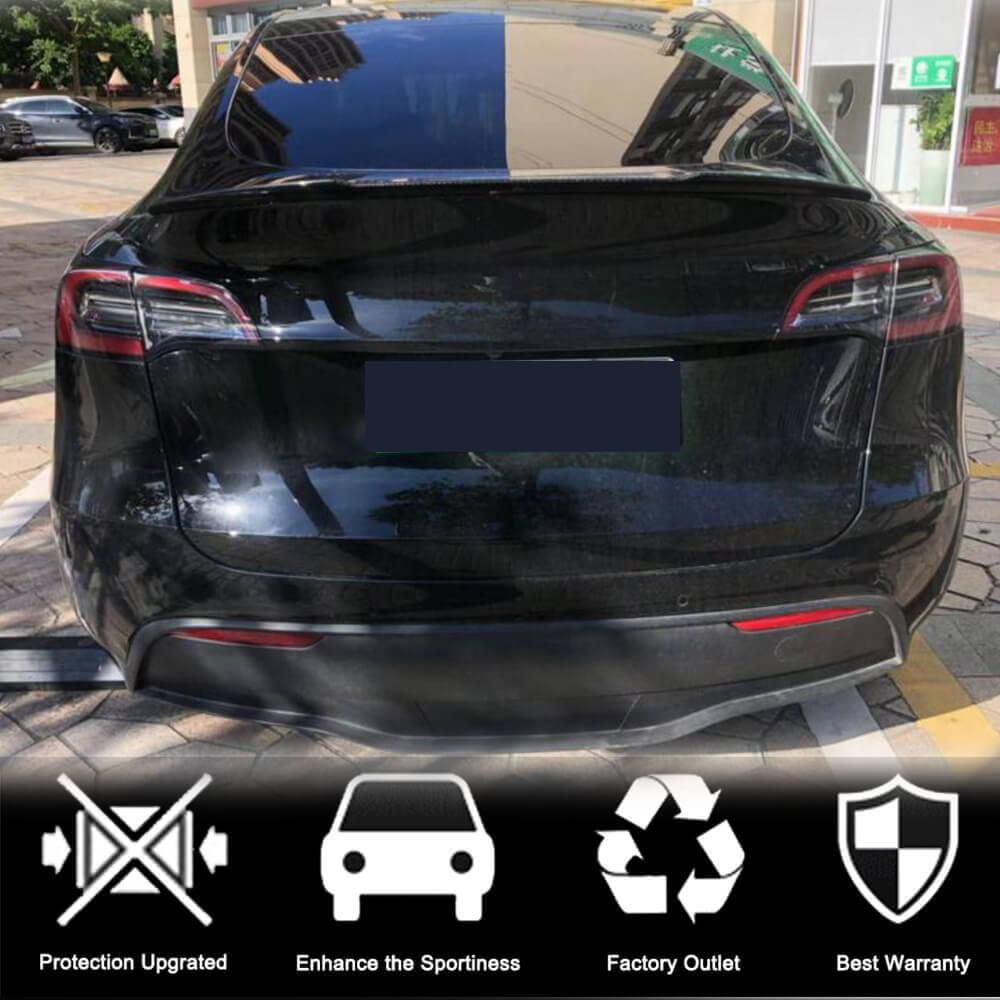 Tesla Model Y 2020UP Rear Trunk Spoiler Dry Carbon Fiber-Ahacarbon