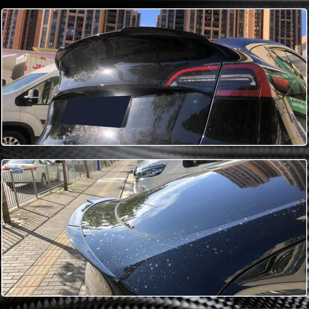 Tesla Model Y 2020UP Rear Trunk Spoiler Dry Carbon Fiber-Ahacarbon