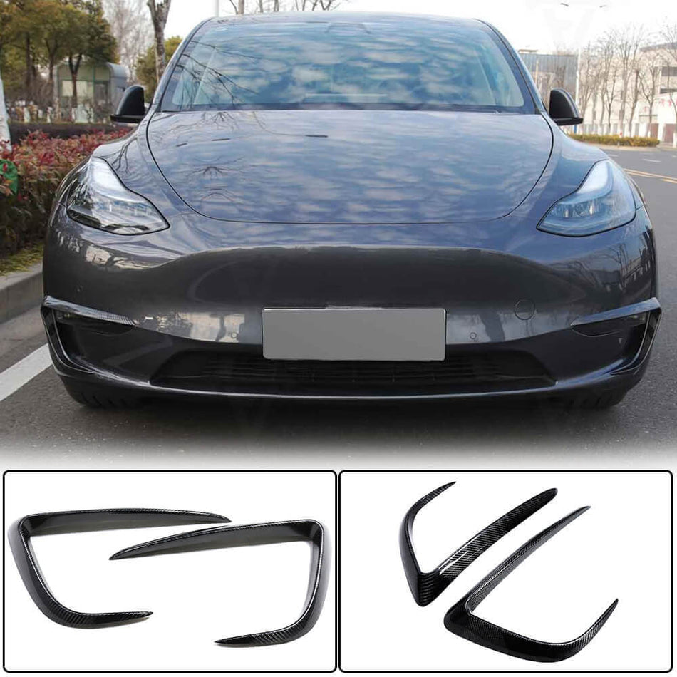 Tesla Model Y Sport Utility 2020UP Fog Light Covers Carbon Fiber-Ahacarbon