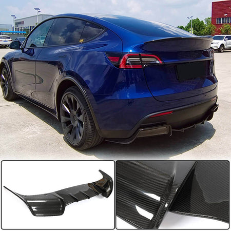 Tesla Model Y 2019-2021 Rear Bumper Diffuser Dry Carbon Fiber-Ahacarbon