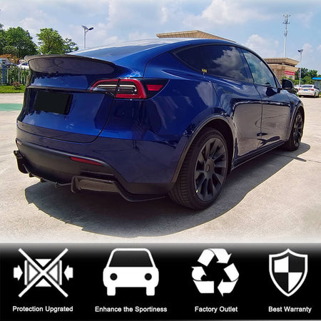 Tesla Model Y 2019-2021 Rear Bumper Diffuser Dry Carbon Fiber-Ahacarbon