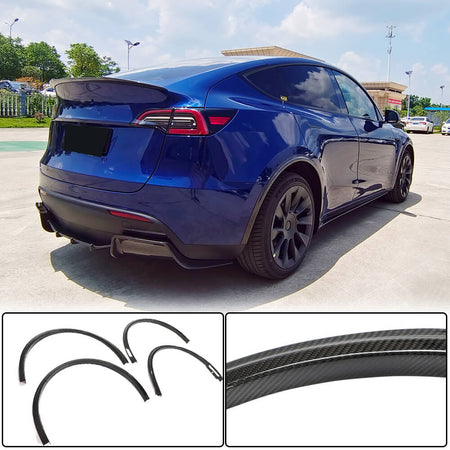 Tesla Model Y Wheel Arch Fender Flares Dry Carbon Fiber-Ahacarbon