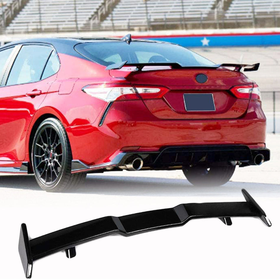 Toyota 8th Gen Camry LE SE XLE XSE 2018-2022 & for Honda Accord 10th Gen Rear Trunk Spoiler Glossy Black-Ahacarbon