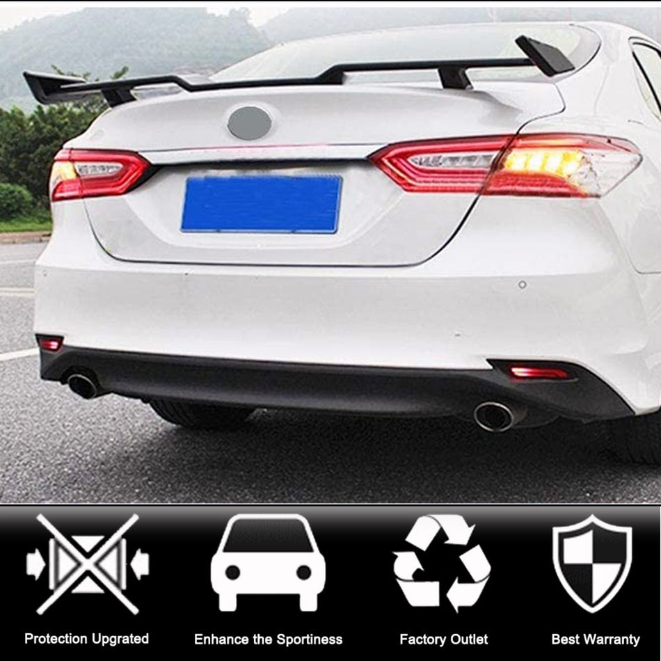 Toyota 8th Gen Camry LE SE XLE XSE 2018-2022 & for Honda Accord 10th Gen Rear Trunk Spoiler Glossy Black-Ahacarbon