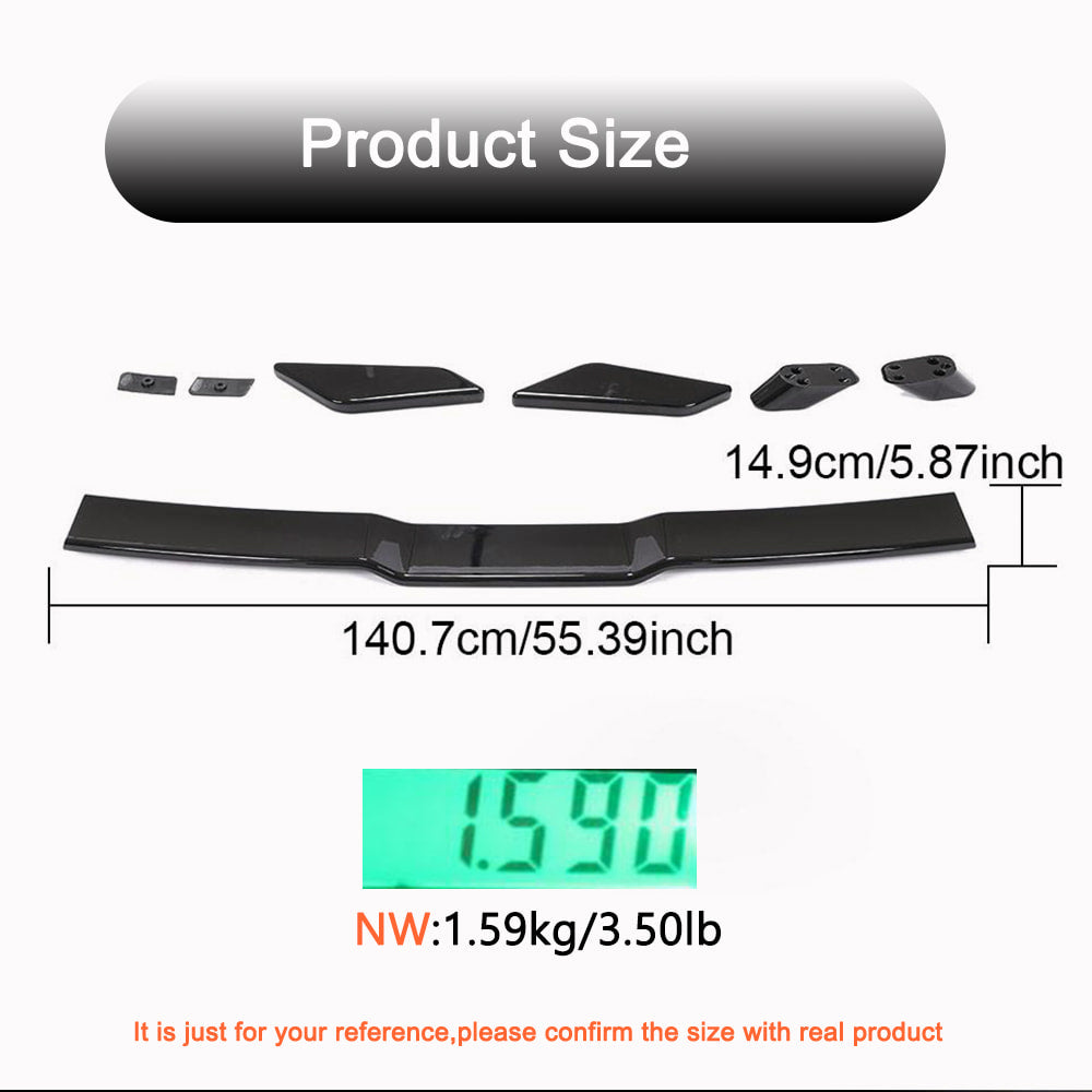 Toyota 8th Gen Camry LE SE XLE XSE 2018-2022 & for Honda Accord 10th Gen Rear Trunk Spoiler Glossy Black-Ahacarbon