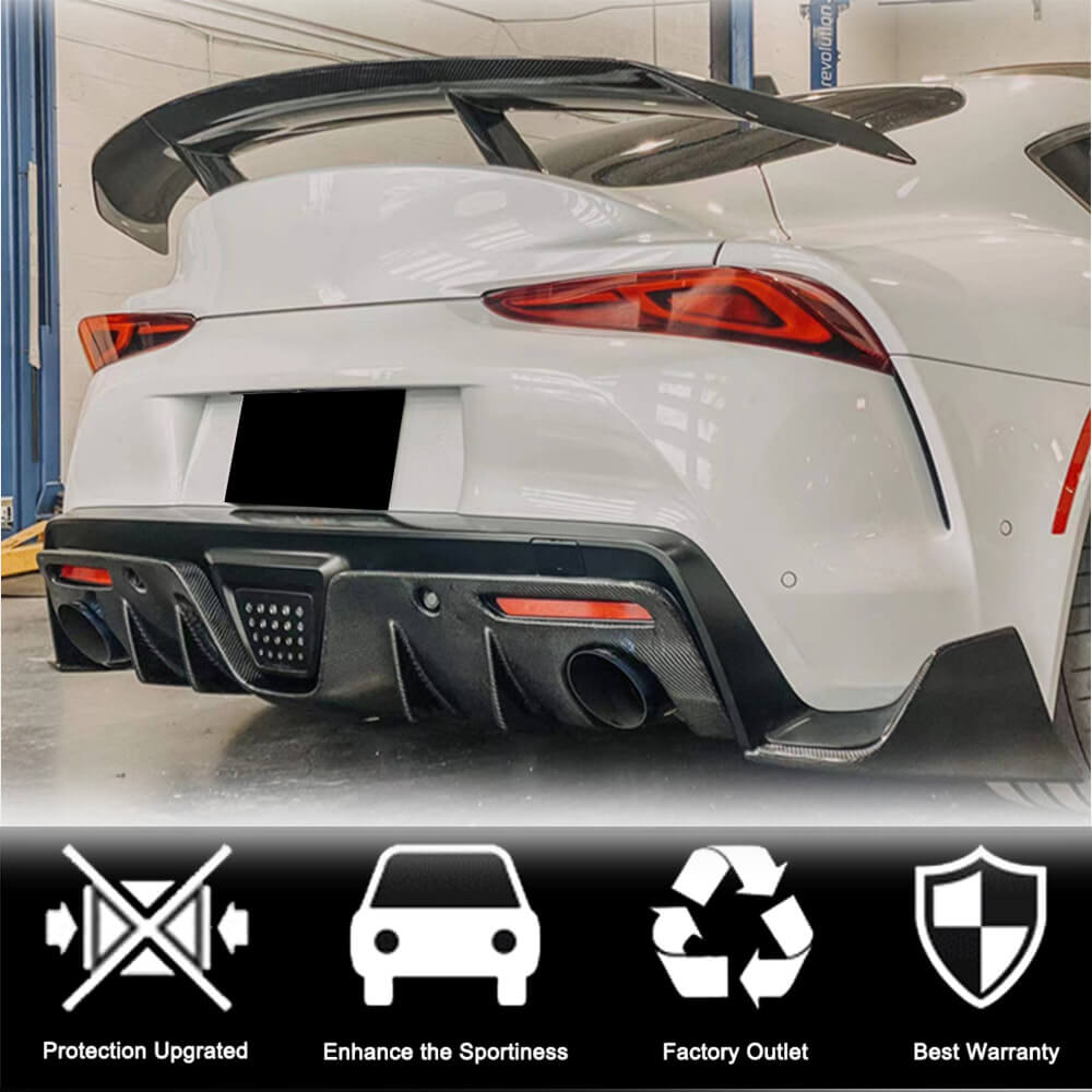 Toyota GR Supra J29 MK5 A90 A91 2019-2023 Rear Bumper Diffuser Carbon Fiber-Ahacarbon