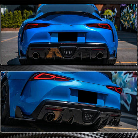 Toyota GR Supra J29 MK5 A90 A91 2019-2023 Rear Bumper Diffuser Carbon Fiber-Ahacarbon