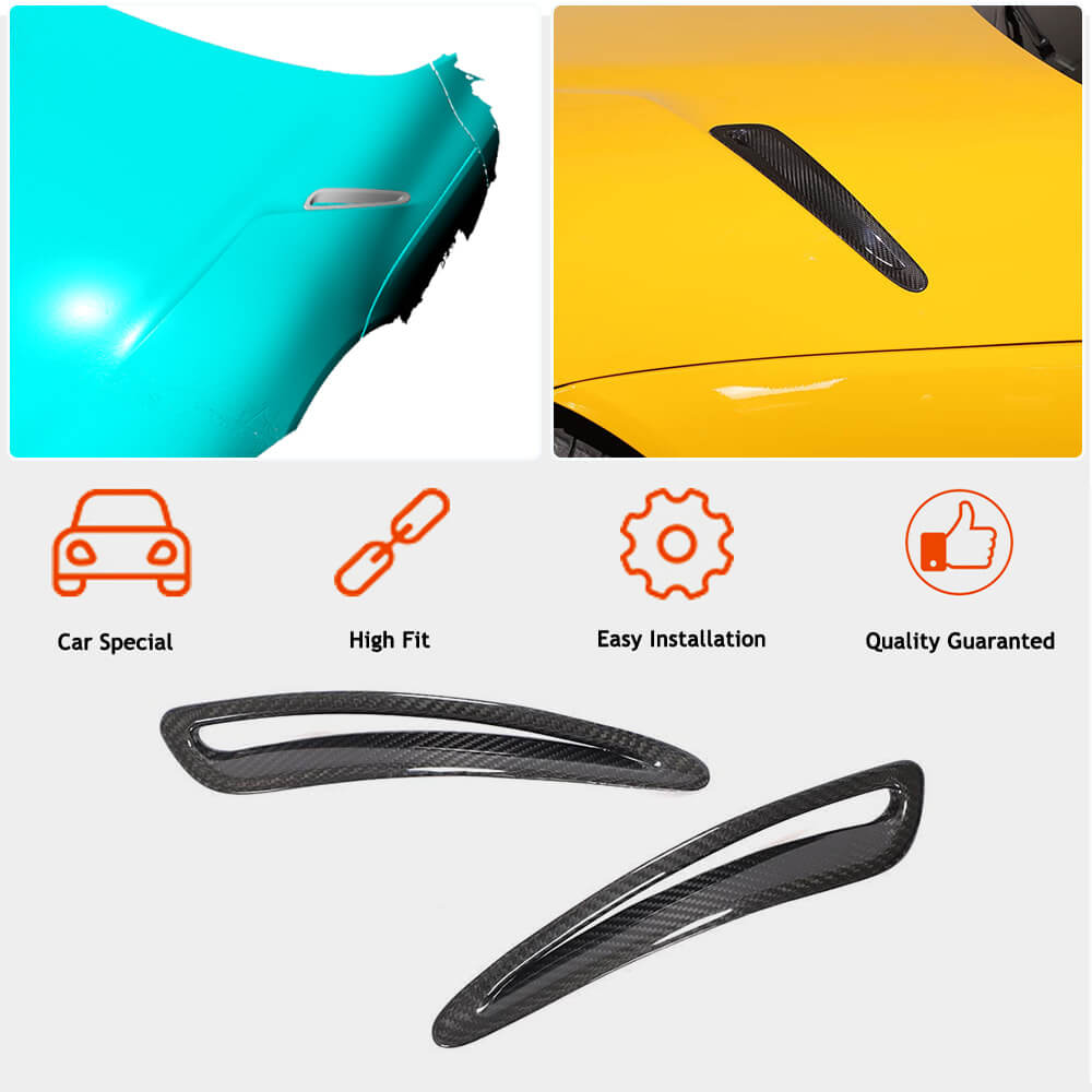 Toyota GR Supra J29 MK5 A90 A91 2019+ Engine Hood Air Vent Dry Carbon Fiber-Ahacarbon