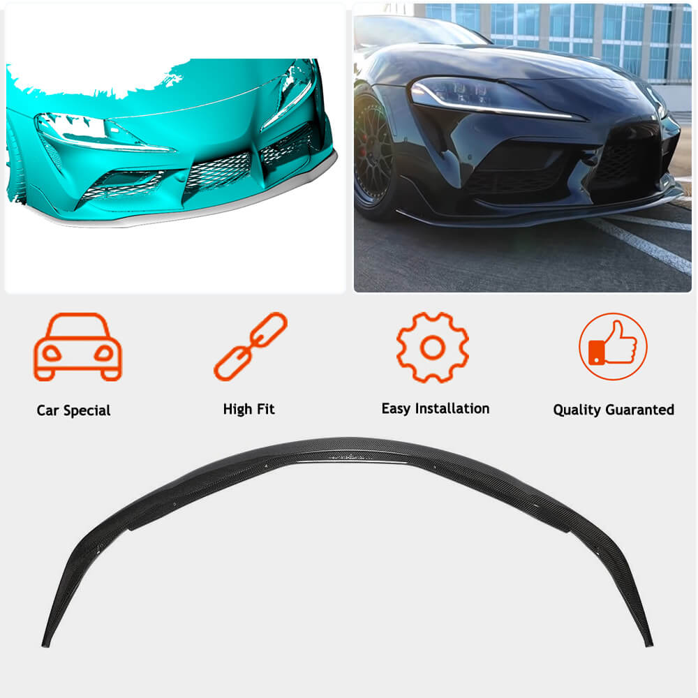 Toyota GR Supra J29 MK5 A90 2019-2021 Front Bumper Lip Carbon Fiber-Ahacarbon