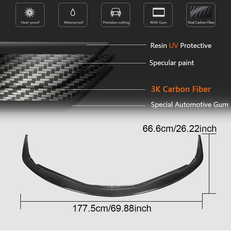 Toyota GR Supra J29 MK5 A90 2019-2021 Front Bumper Lip Carbon Fiber-Ahacarbon