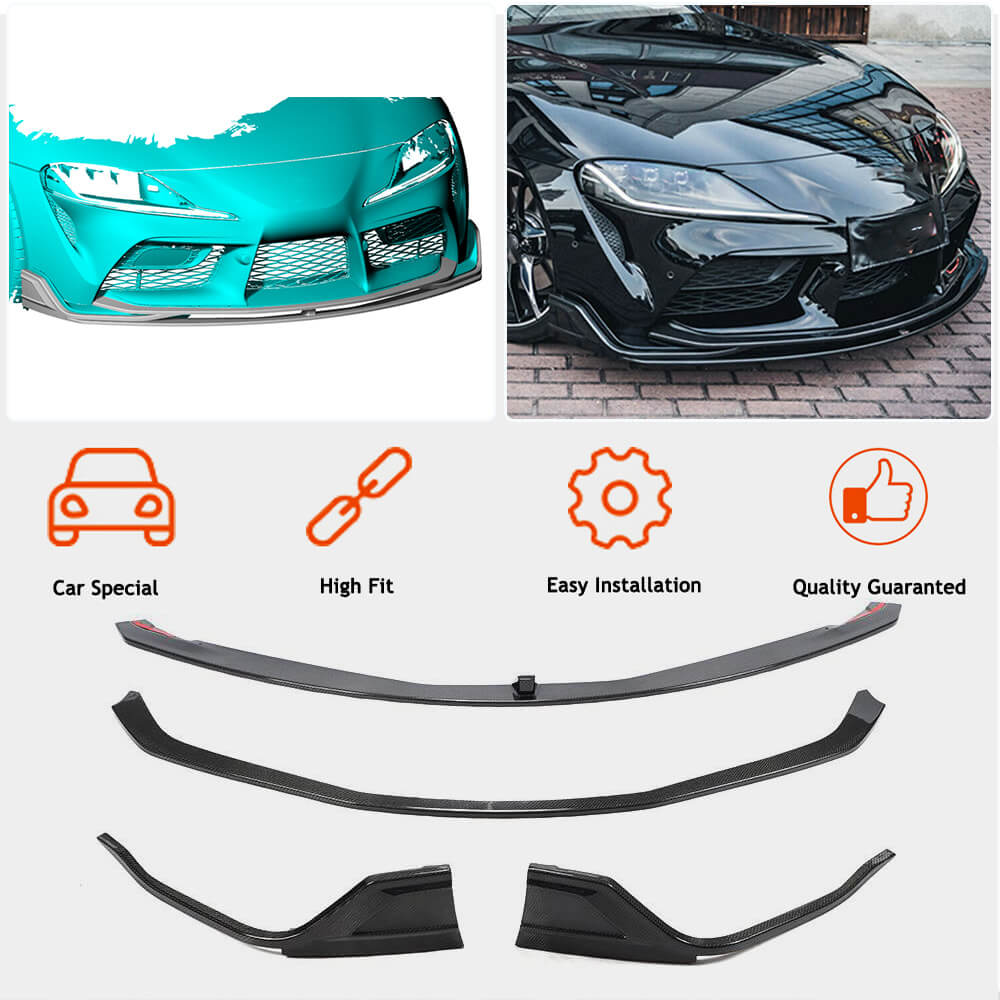Toyota GR Supra J29 MK5 A90 2019-2021 Front Bumper Lip Carbon Fiber-Ahacarbon