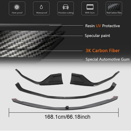 Toyota GR Supra J29 MK5 A90 2019-2021 Front Bumper Lip Carbon Fiber-Ahacarbon