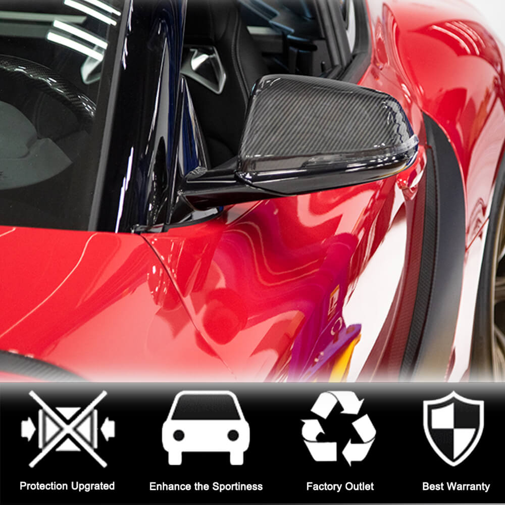 Toyota GR Supra A90 BMW F45 F46 X1 F48 Z4 G29 Mirror Covers Dry Carbon Fiber-Ahacarbon