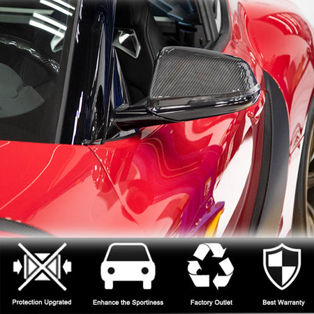 Toyota GR Supra A90 BMW F45 F46 X1 F48 Z4 G29 Mirror Covers Dry Carbon Fiber-Ahacarbon