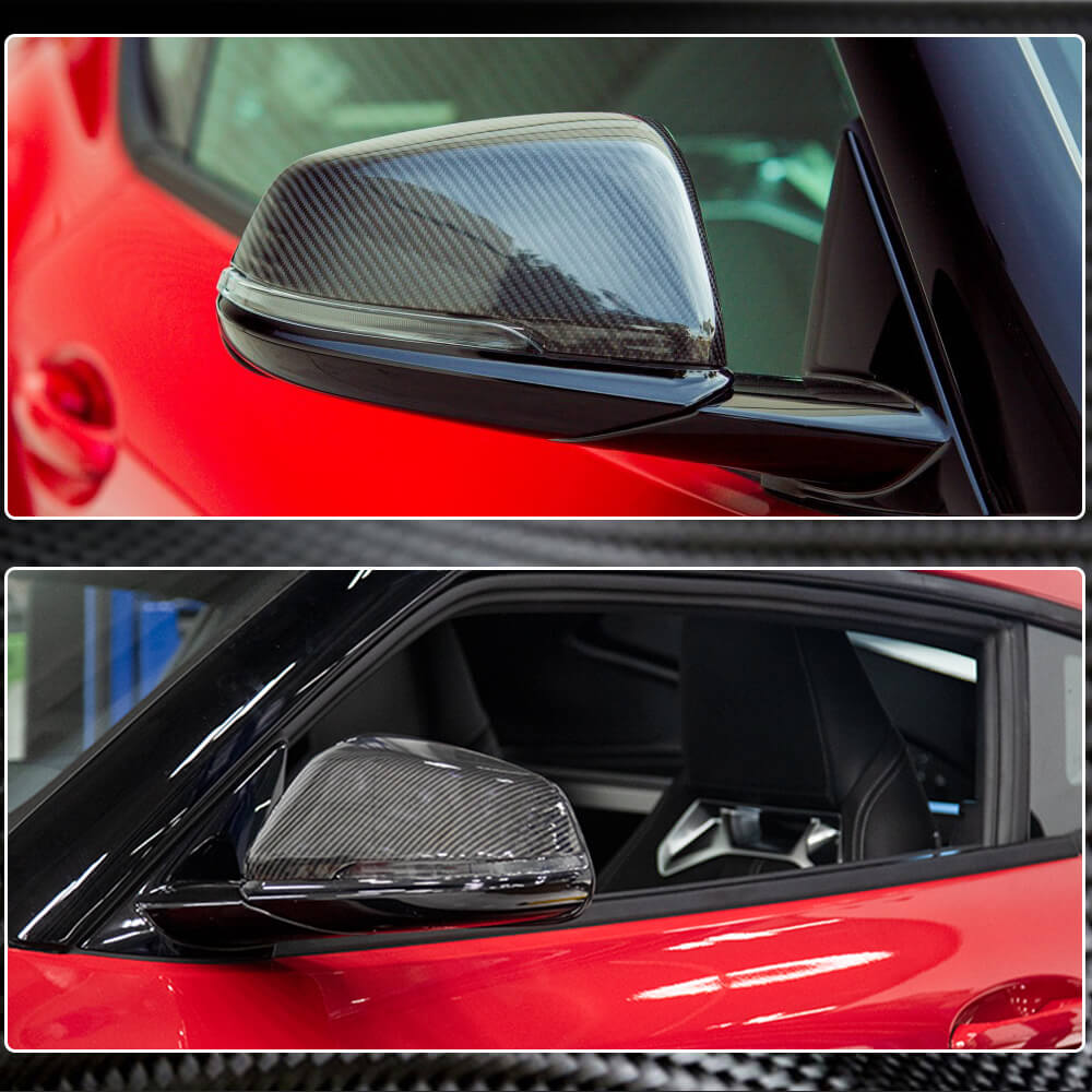 Toyota GR Supra A90 BMW F45 F46 X1 F48 Z4 G29 Mirror Covers Dry Carbon Fiber-Ahacarbon