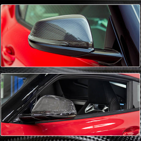 Toyota GR Supra A90 BMW F45 F46 X1 F48 Z4 G29 Mirror Covers Dry Carbon Fiber-Ahacarbon