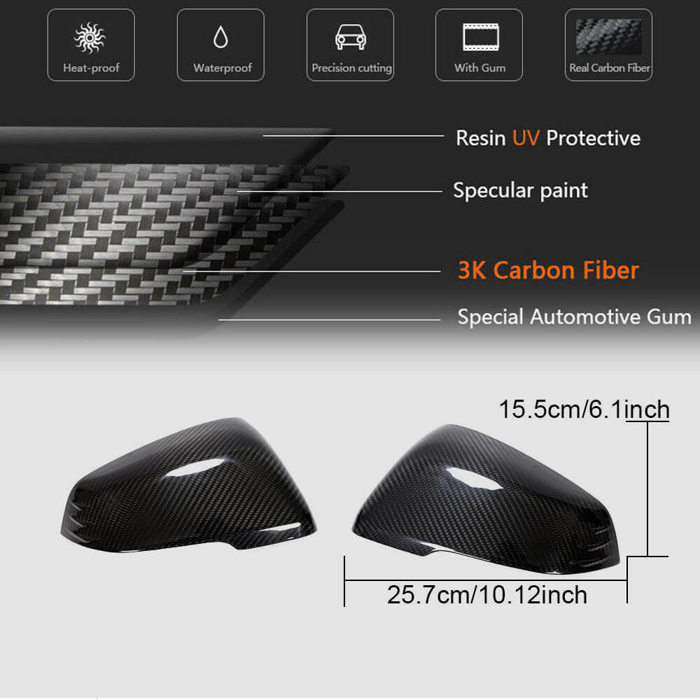 Toyota GR Supra A90 BMW F45 F46 X1 F48 Z4 G29 Mirror Covers Dry Carbon Fiber-Ahacarbon