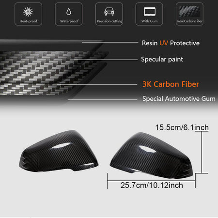 Toyota GR Supra A90 BMW F45 F46 X1 F48 Z4 G29 Mirror Covers Dry Carbon Fiber-Ahacarbon